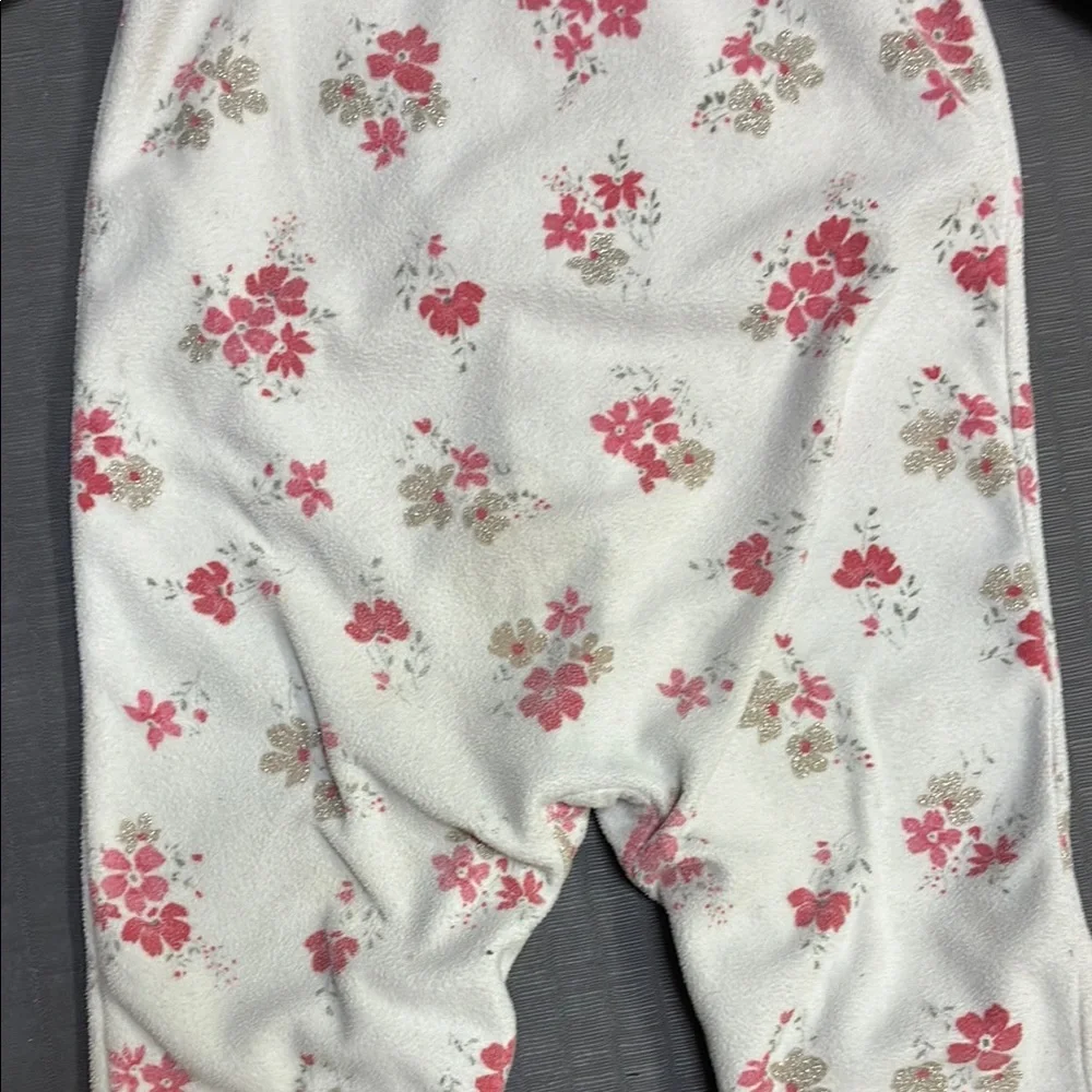 Carter's Pink Floral & Yellow Bee Stripe Baby One-Piece Sleepers - 2 Pack